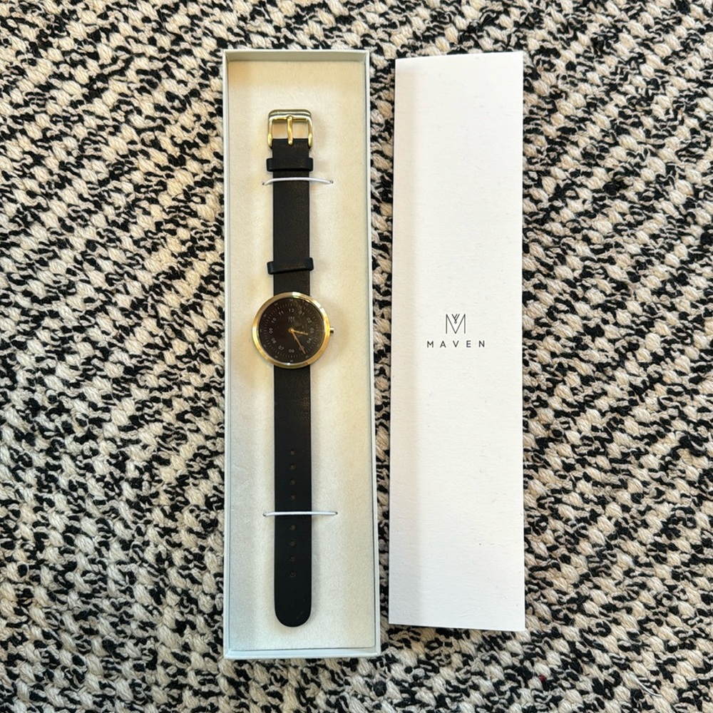 Maven Black Watch with Brass Detail